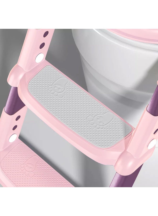 ممز بلانيت مقعد تدريب على استخدام النونية فيرست بوتي للأطفال، مقعد مرحاض 2 في 1 للتدريب على استخدام النونية، كرسي صغير للحمام واقي من الرذاذ ووسادة مضادة للانزلاق -سلم حمام للأطفال -سلم متعدد الاستخدامات -أدوات تدريب الأطفال على الحمام -أدوات حمام للأطفال - Image 3